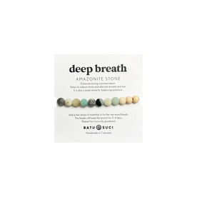 Deep Breath - Amazonite Essential Oil Diffuser Bracelet  