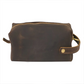 High Line Large Leather Toiletry Pouch - Brown