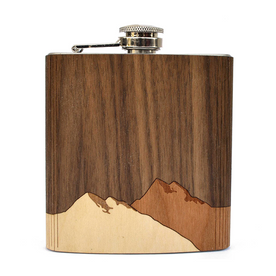 Mountain Wood-Covered Flask