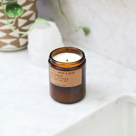 Amber and Moss Soy Candle