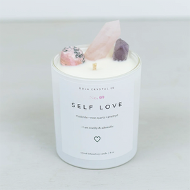 Self Love Crystal Candle