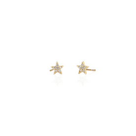 Star Crystal Pave Stud Earrings