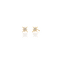 Starburst Crystal Pave Earrings - Gold