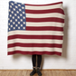 Eco Vintage American Flag Throw Blanket