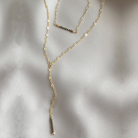 Double Ombre Necklace with Pyrite