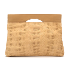 Evie Clutch - Vachetta Basketweave