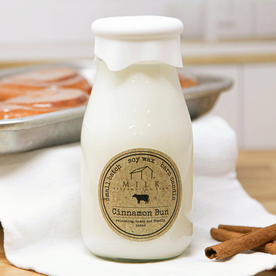 Milk Bottle Soy Candle - Cinnamon Bun