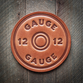 12 Gauge Stamped Leather Coaster