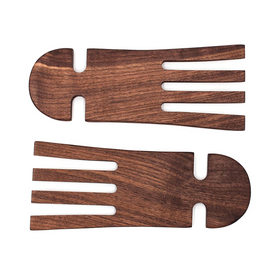 Walnut Wood Salad Hands