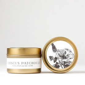 Hibiscus Patchouli Tin Soy Candle