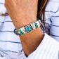 Thick Leather and Turquoise Bracelet