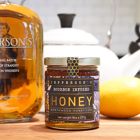 Bourbon Infused Pure Raw Honey
