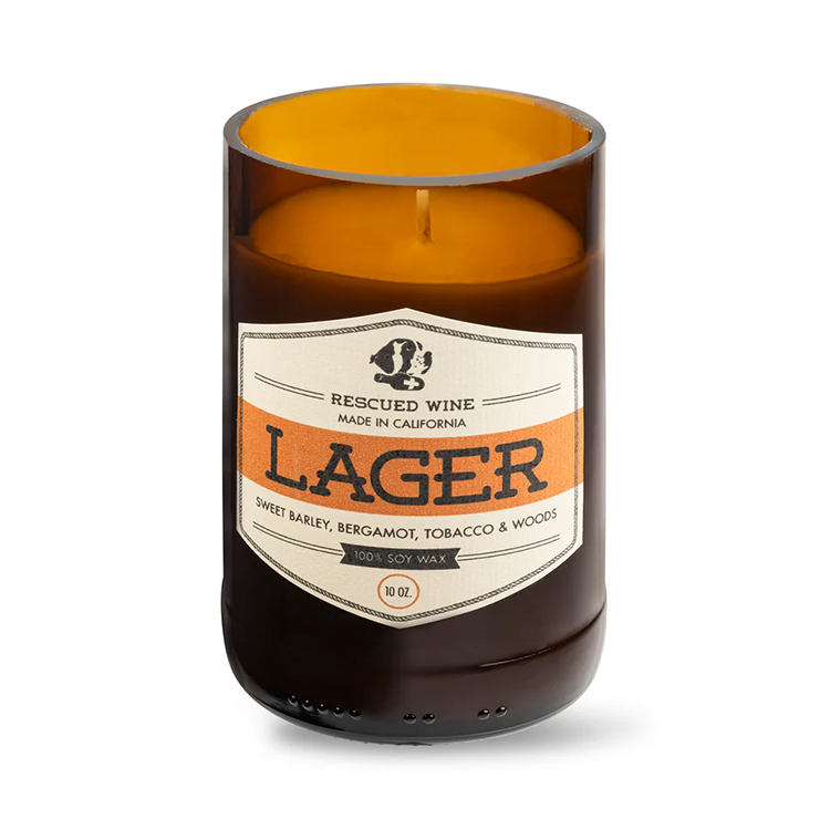 Rescued Wine Candles Lager Beer Bottle Candle