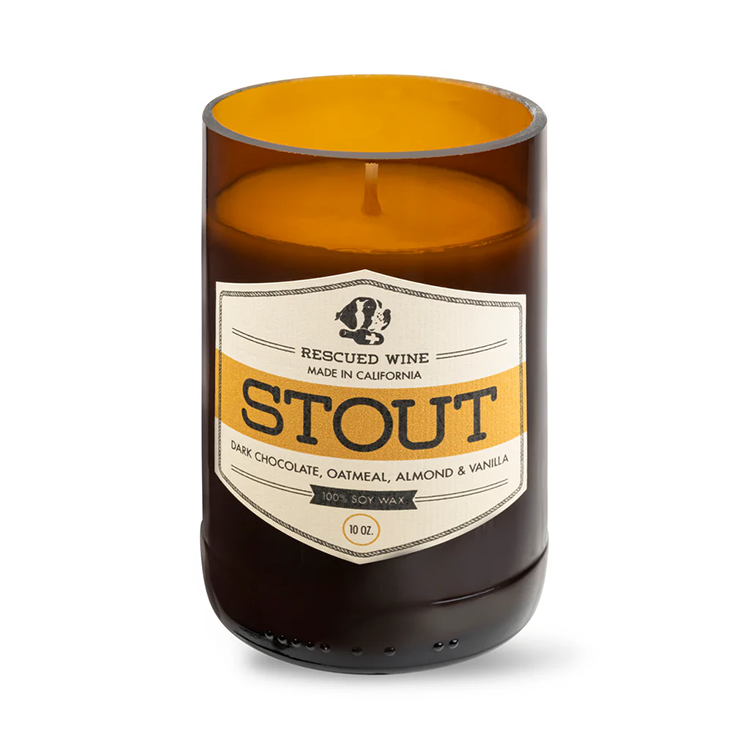 Rescued Wine Candles Stout Beer Bottle Candle