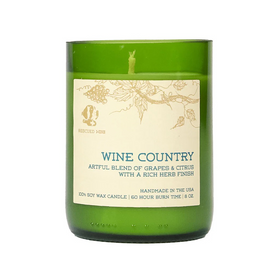 Wine Country Recycled Wine Bottle Candle