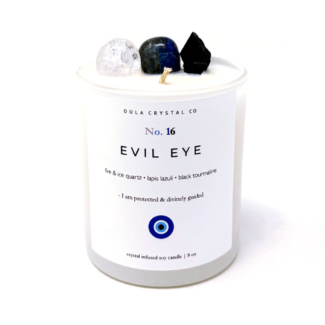 Evil Eye Crystal Candle