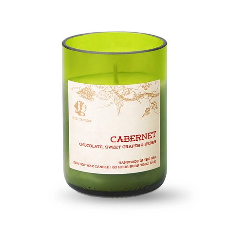 Cabernet Recycled Wine Bottle Candle