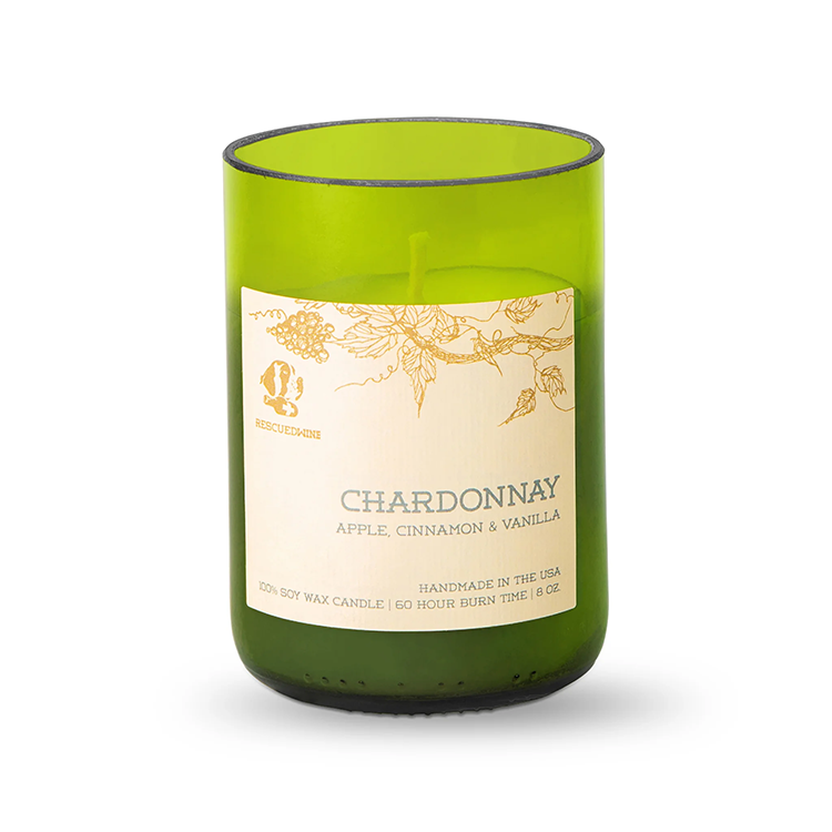 Rescued Wine Candles Chardonnay Wine Bottle Candle