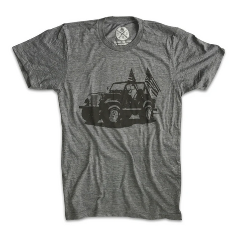 Jeep CJ-7 Tri-Blend T-Shirt - Heather Grey