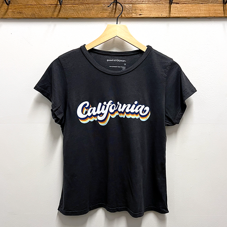 Women's Fitted California Suzy Tee - Heather Charcoal
