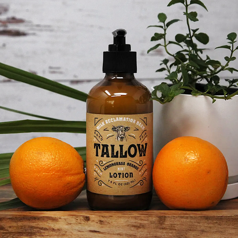 Tallow Lotion - Lemongrass, Orange, and Mint