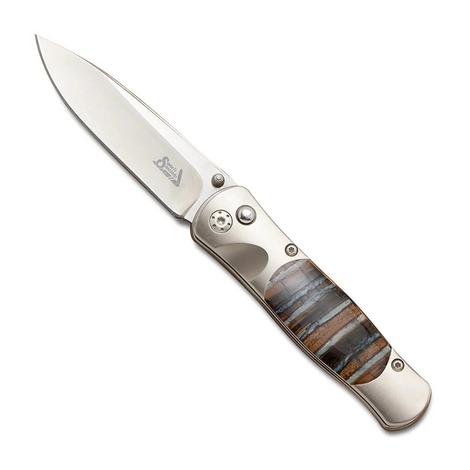 Tesoro Button Lock Knife with Mammoth Tooth Inlay