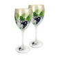 Napa Grapes 'n Vines Painted Wine Glass