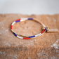 4th of July Seed Bead Triple Wrap Bracelet