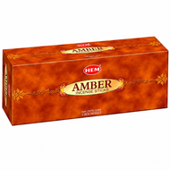 Hem Amber Incense Sticks - 120 Stick Bulk Box (6 Inner Tubes of 20)