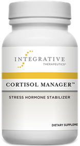 CORTISOL MANAGER

Cortisol Manager is formulated with stress-reducing ingredients and botanicals to promote relaxation, help alleviate fatigue, and support healthy cortisol levels.* By balancing cortisol levels, Cortisol Manager can help reduce stress, which supports a restful nights sleep without diminishing daytime alertness.*