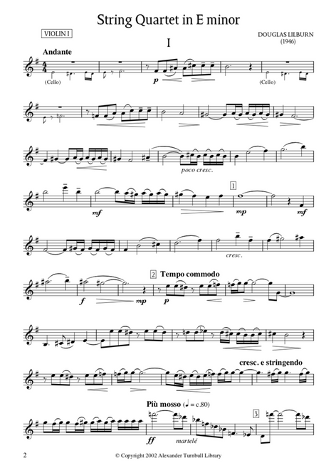String Quartet in E Minor (parts — digital edition)