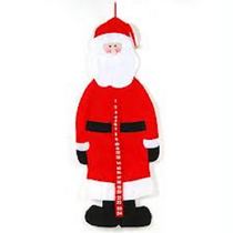 Santa Clause Candy Cane Advent Calendar w/ Bell Countdown Christmas Holiday Fun