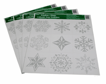 36 Christmas Frozen Snow Flake Glitter Window Clings Snowflake (4 sheets)