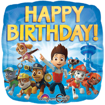 Paw Patrol 18" Nickelodeon Foil Mylar Blue Happy Birthday Party Decoration