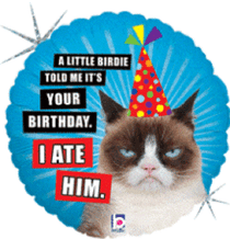 Grumpy Cat Birthday Balloon 18" Mylar Party Decoration