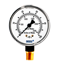 WIKA Type 611.10 Low Pressure Gauge 0-100 in H2O 9851810