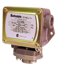 Barksdale Series P1H Dia-seal Piston Pressure Switch, Housed, Single Setpoint, 25 to 600 PSI, P1H-B600SS-T