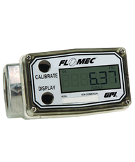 GPI Flomec 1" NPTF Low Flow Aluminum Turbine Meter With Local Display, 5 to 50 GPM, A109GMA100NA1