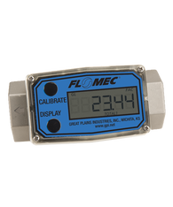 GPI Flomec 3/4" NPTF Stainless Steel Turbine Meter With Local Display, 2 to 20 GPM, G2S07N09GMA