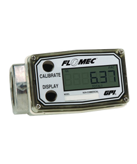 GPI Flomec 1" ISOF Low Flow Aluminum Commercial Grade Electronic Digital Meter, 0.3-3 GPM, A109GMA025IA1