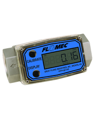 GPI Flomec 1/2" NPTF Aluminum Industrial Flow Meter, 1-10 GPM, G2A05N72XXC