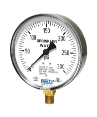 WIKA Type 111.10SP Fire Sprinkler Pressure Gauge 0-300 PSI 4233761
