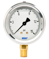 WIKA Type 213.53 Utility Pressure Gauge 0-15 PSI 9699095