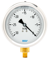 WIKA Type 213.53 Utility Pressure Gauge 0-30 in Hg Vacuum 9699028