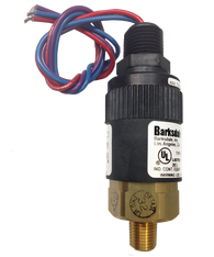 Barksdale Series 96201 Compact Pressure Switch, 300 to 3000 PSI, 96201-BB5-T4