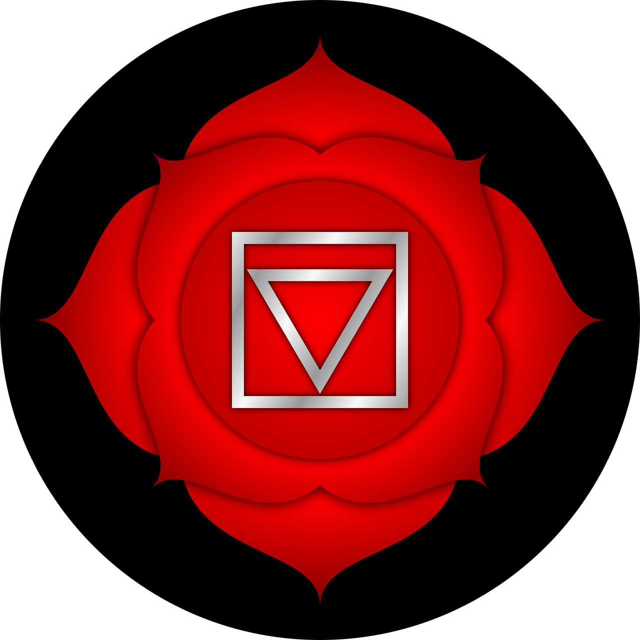 An illustration of the root chakra symbol.