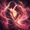 Romantic couple surrounded by glowing pink and gold energy representing love manifestation, attraction, connection and relationship-focused audio