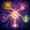 Glowing manifestation energy sphere connected to symbols for money, love, psychic awareness and spiritual growth