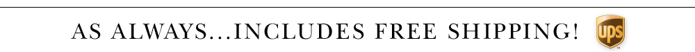 As Always, Free Shipping