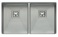 OLIVERI PROFESSIONAL DOUBLE BOWL SQUARE SINK WITH 2 x BOWL PROTECTORS - PR1163U